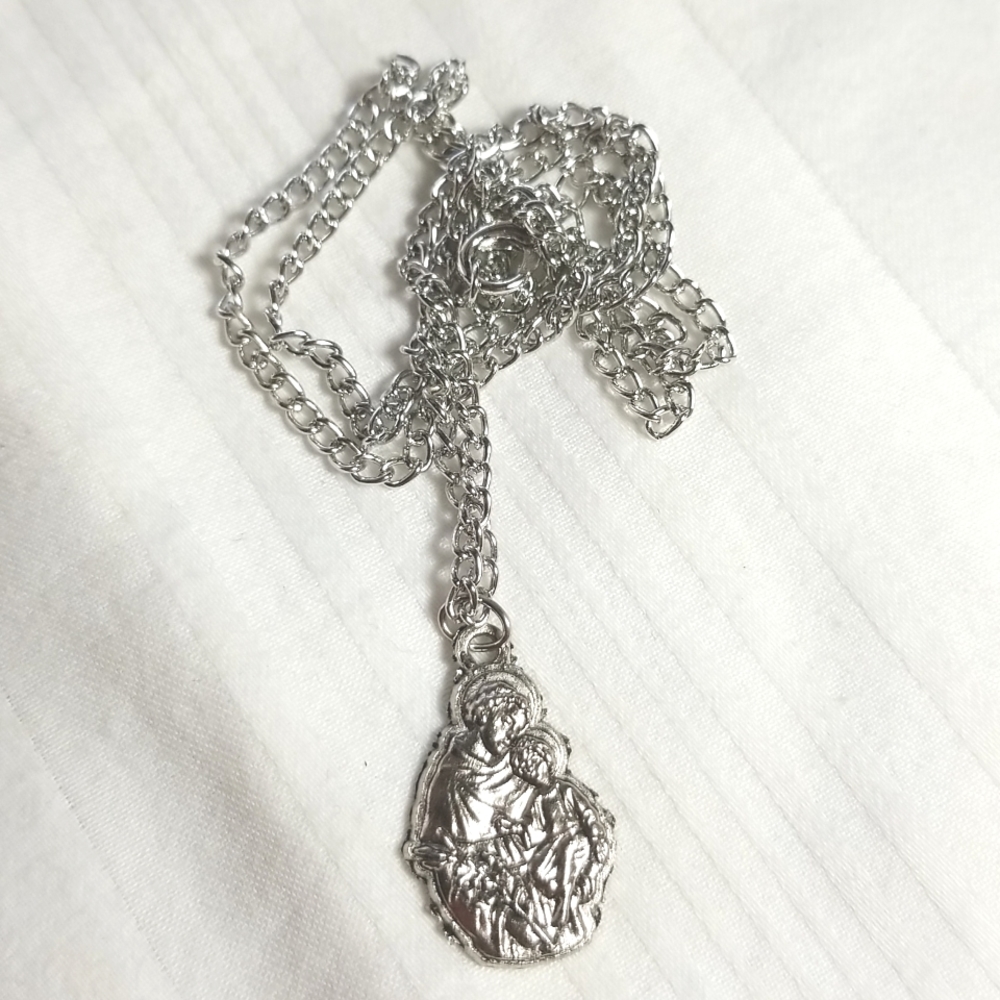 New Silver St Anthony Necklace